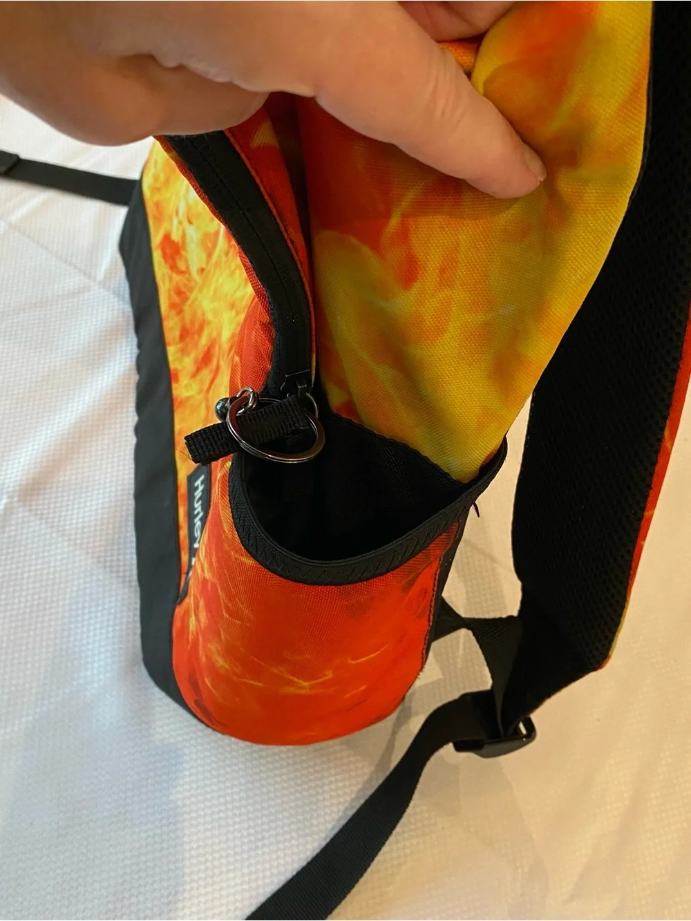 Hurley Flame Graphic Backpack - Red, Orange, Black